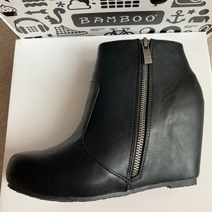Black Wedge Bootie 8